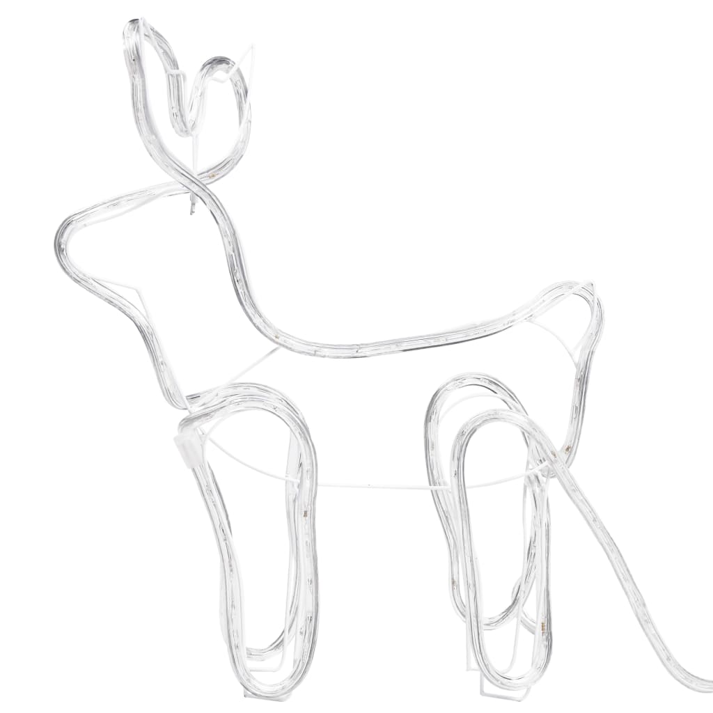 vidaXL Τάρανδος Χριστουγεννιάτικος με Έλκηθρο Εξωτ. Χώρου με 252 LED