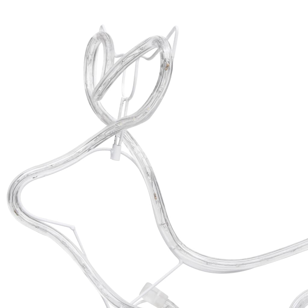 vidaXL Τάρανδος Χριστουγεννιάτικος με Έλκηθρο Εξωτ. Χώρου με 252 LED