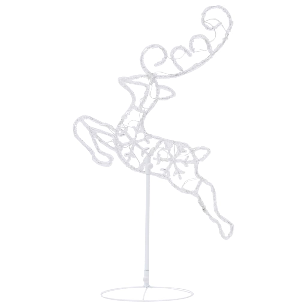 vidaXL Χριστ. Τάρανδος & Έλκηθρο Πολύχρωμος 260x21x87εκ. Ακρυλικό