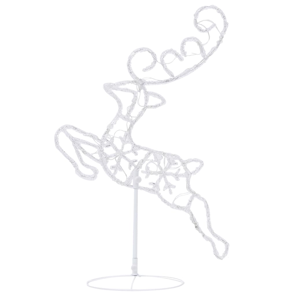 vidaXL Χριστ. Τάρανδος & Έλκηθρο Πολύχρωμος 260x21x87εκ. Ακρυλικό