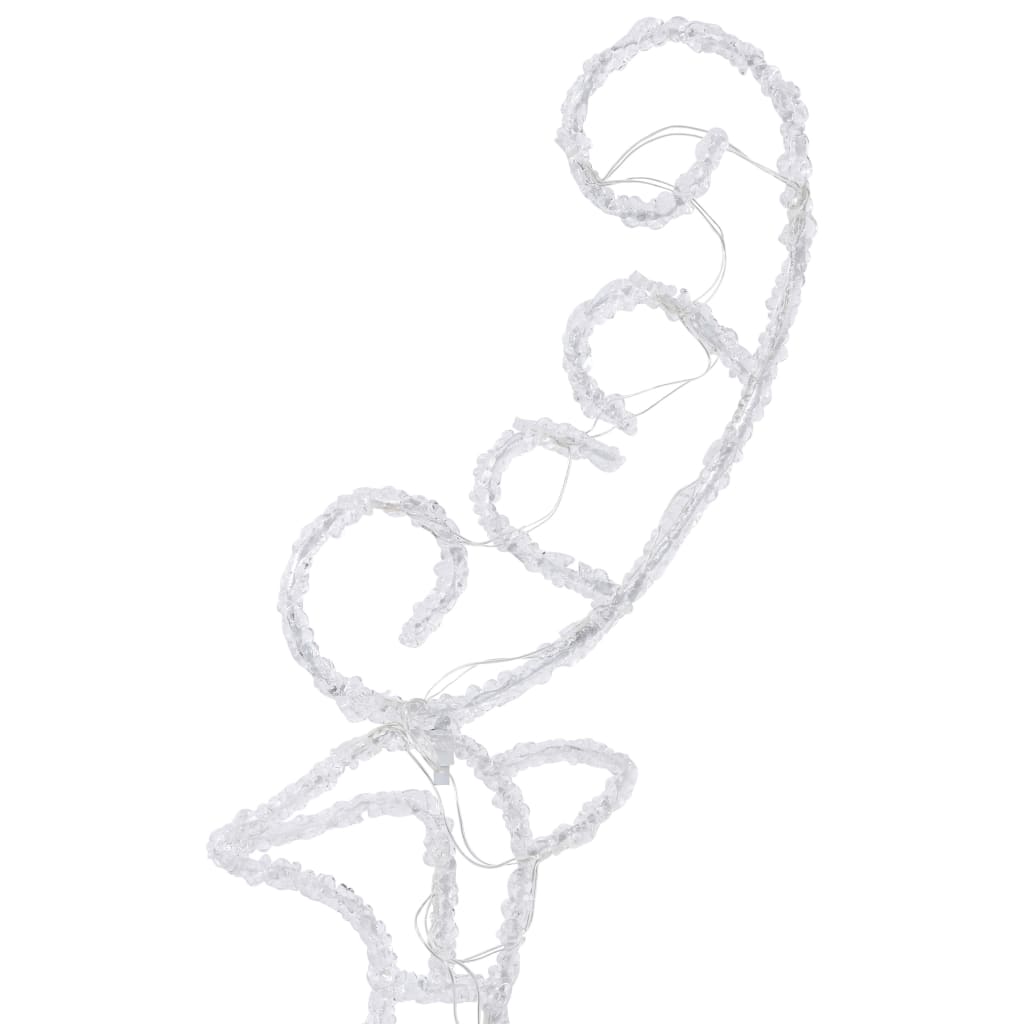 vidaXL Χριστ. Τάρανδος & Έλκηθρο Πολύχρωμος 260x21x87εκ. Ακρυλικό