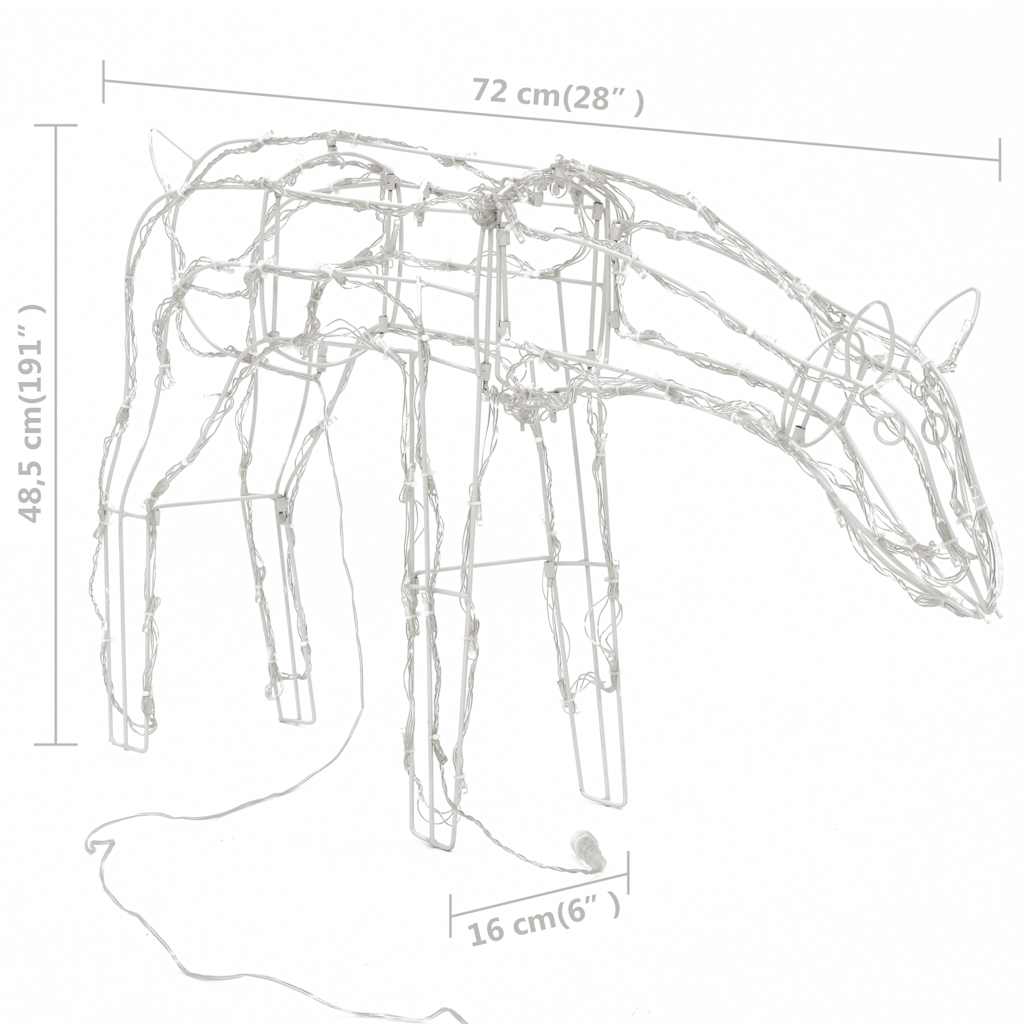 vidaXL Τάρανδοι Χριστουγεννιάτικοι Φωτιζόμενοι 3 τεμ. με 229 LED