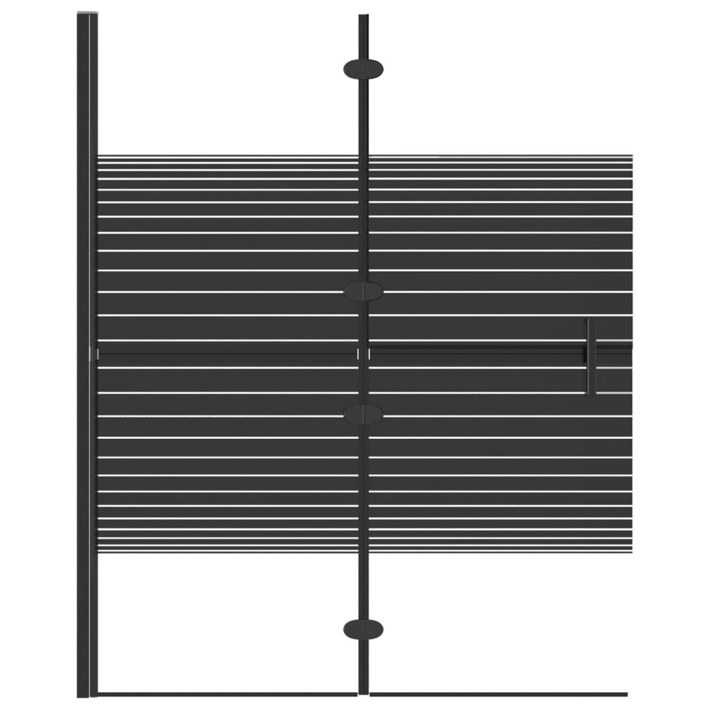 vidaXL Καμπίνα Μπανιέρας Πτυσσόμενη Μαύρη 100 x 140 εκ. από ESG