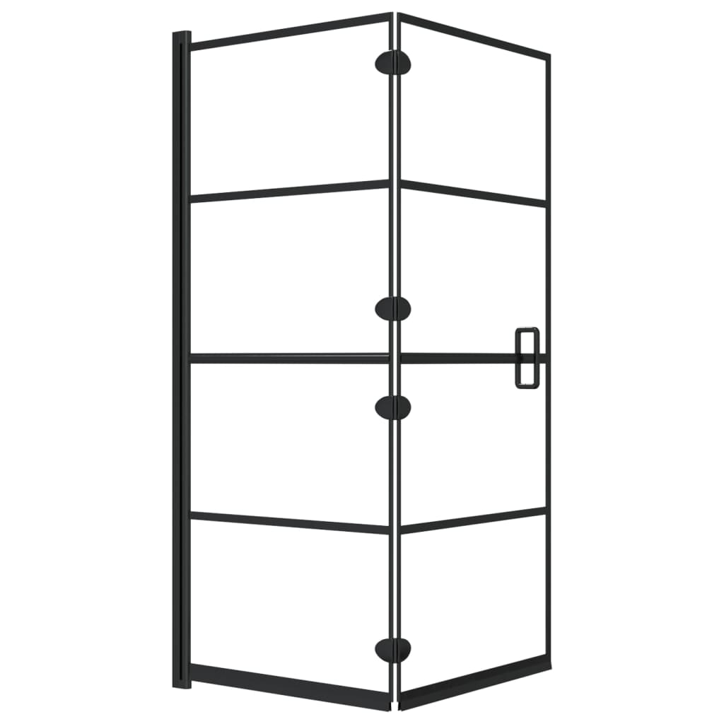 vidaXL Καμπίνα Μπανιέρας Πτυσσόμενη Μαύρη 120 x 140 εκ. από ESG