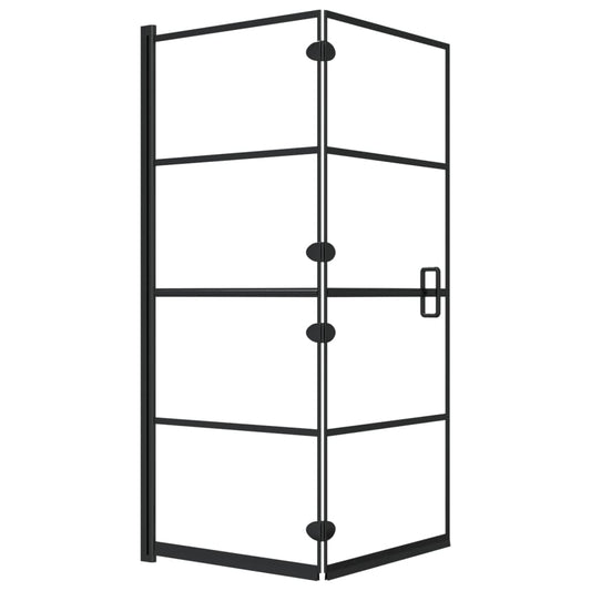 vidaXL Καμπίνα Μπανιέρας Πτυσσόμενη Μαύρη 120 x 140 εκ. από ESG