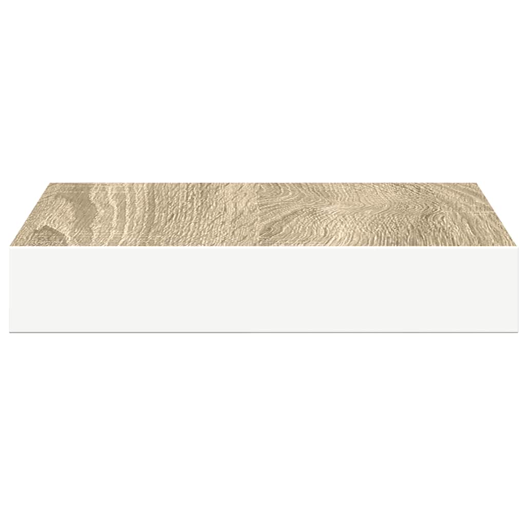 vidaXL Ράφι Τοίχου Δρυς και Άσπρο 23 x 23,5 x 3,8 εκ. από MDF
