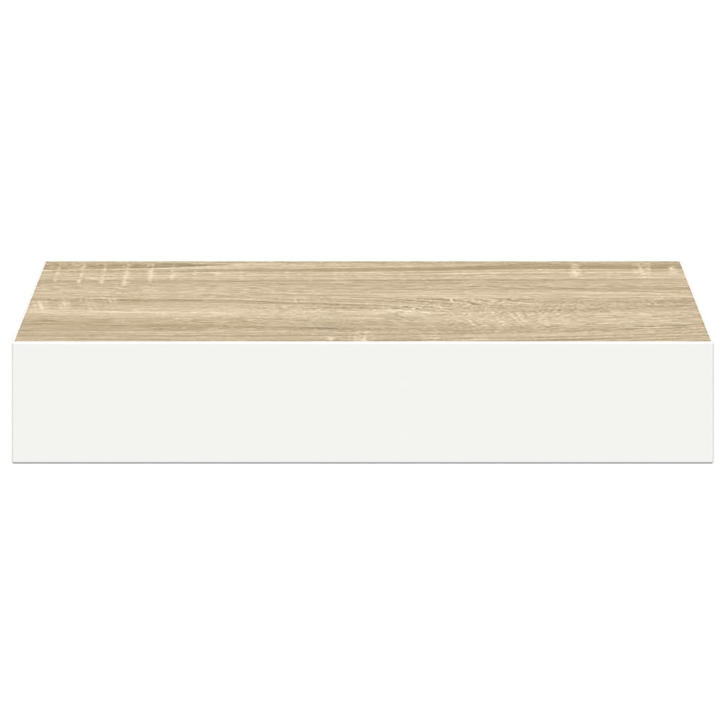 vidaXL Ράφια Τοίχου 4 τεμ. Δρυς και Άσπρο 23x23,5x3,8 εκ. MDF