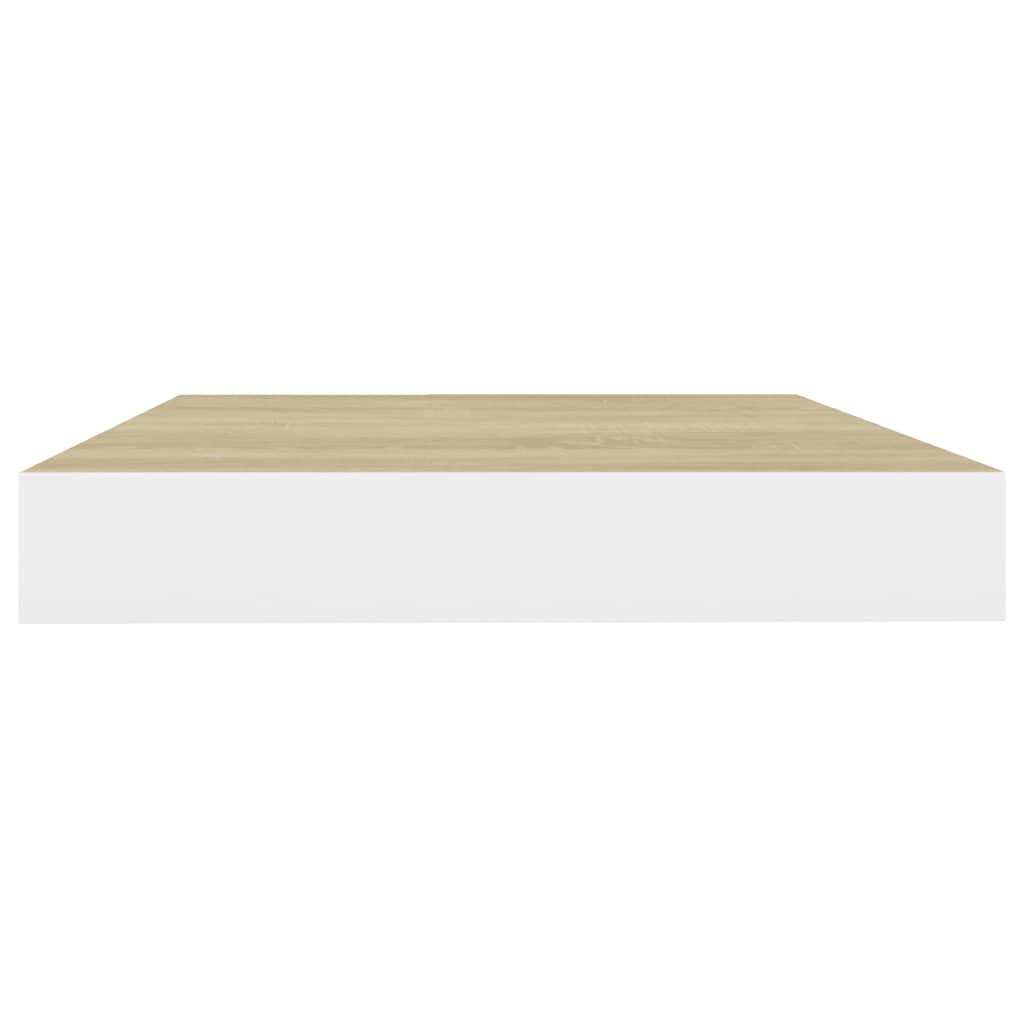 vidaXL Ράφια Τοίχου 4 τεμ. Δρυς/Άσπρο 40x23,5x3,8 εκ. MDF