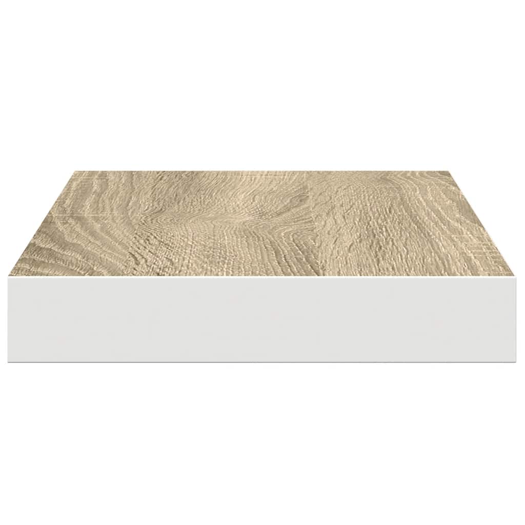 vidaXL Ράφια Τοίχου 4 τεμ. Δρυς/Άσπρο 40x23,5x3,8 εκ. MDF