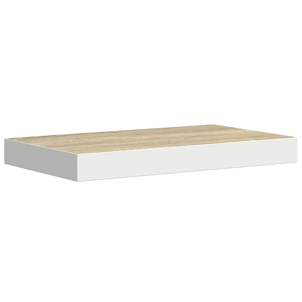 vidaXL Ράφι Τοίχου Δρυς/Άσπρο 50x23,5x3,8 εκ. MDF