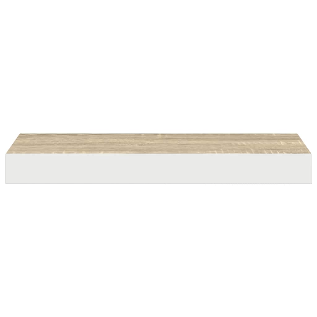 vidaXL Ράφι Τοίχου Δρυς/Άσπρο 50x23,5x3,8 εκ. MDF