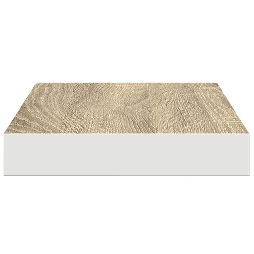 vidaXL Ράφι Τοίχου Δρυς/Άσπρο 50x23,5x3,8 εκ. MDF