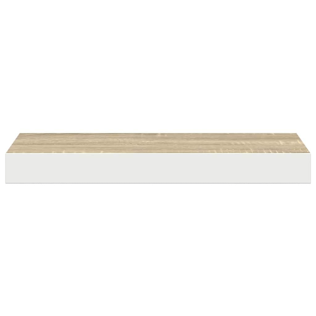 vidaXL Ράφια Τοίχου 4 τεμ. Δρυς/Άσπρο 50x23,5x3,8 εκ. MDF