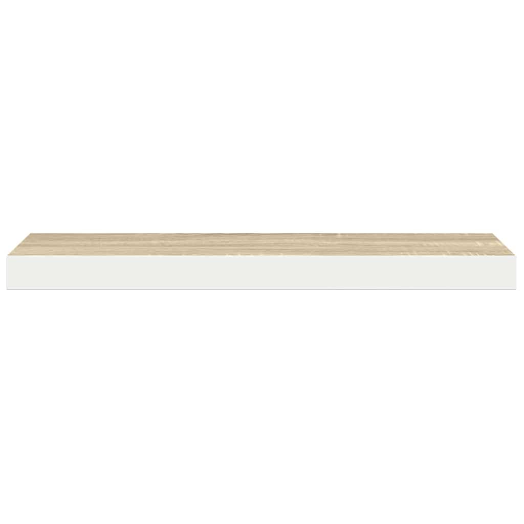 vidaXL Ράφι Τοίχου Δρυς/Άσπρο 60x23,5x3,8 εκ. MDF