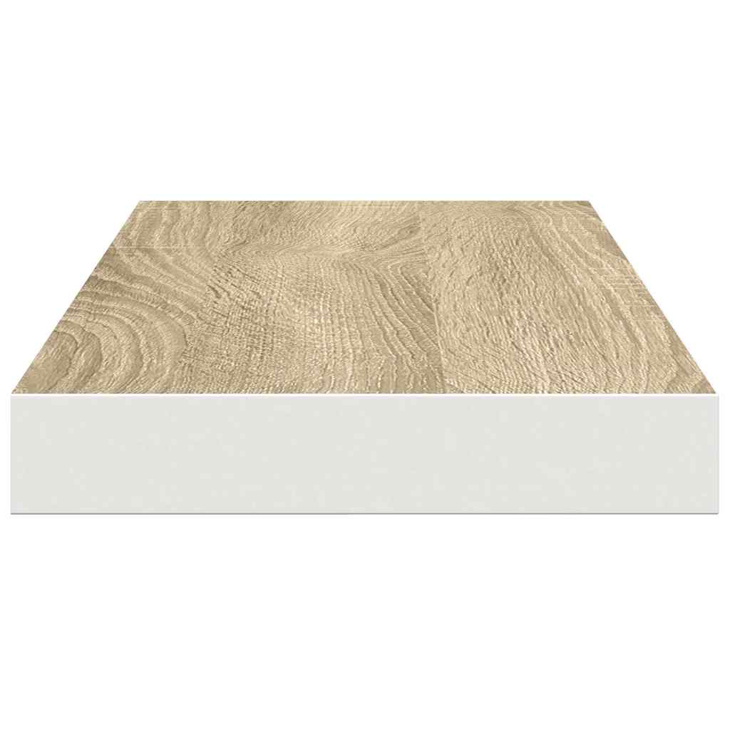 vidaXL Ράφι Τοίχου Δρυς/Άσπρο 60x23,5x3,8 εκ. MDF