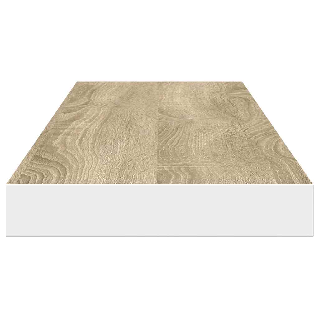 vidaXL Ράφι Τοίχου Δρυς/Λευκό 120x23,5x3,8 εκ. MDF