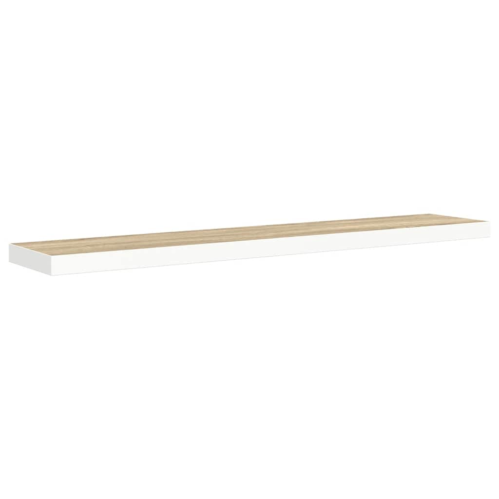 vidaXL Ράφια Τοίχου 2 τεμ. Δρυς/Λευκό 120x23,5x3,8 εκ. MDF