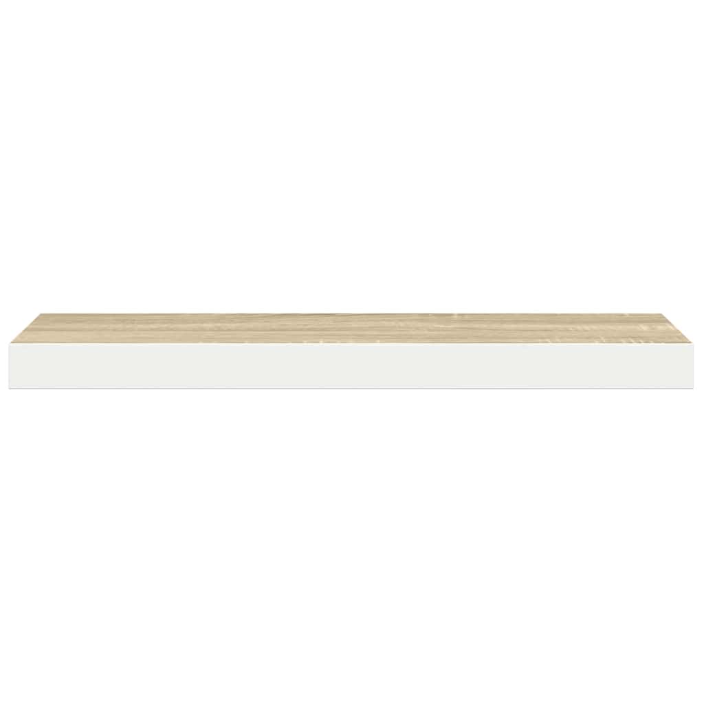 vidaXL Ράφια Τοίχου 4 τεμ. Δρυς/Λευκό 120x23,5x3,8 εκ. MDF
