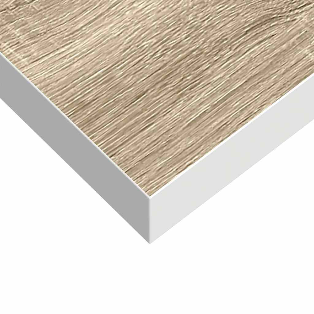 vidaXL Ράφια Τοίχου 4 τεμ. Δρυς/Λευκό 120x23,5x3,8 εκ. MDF