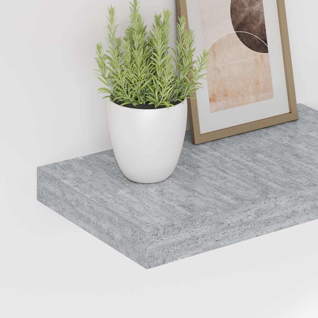 vidaXL Ράφι Τοίχου Γκρι Σκυροδέματος 40x23,5x3,8 εκ. MDF