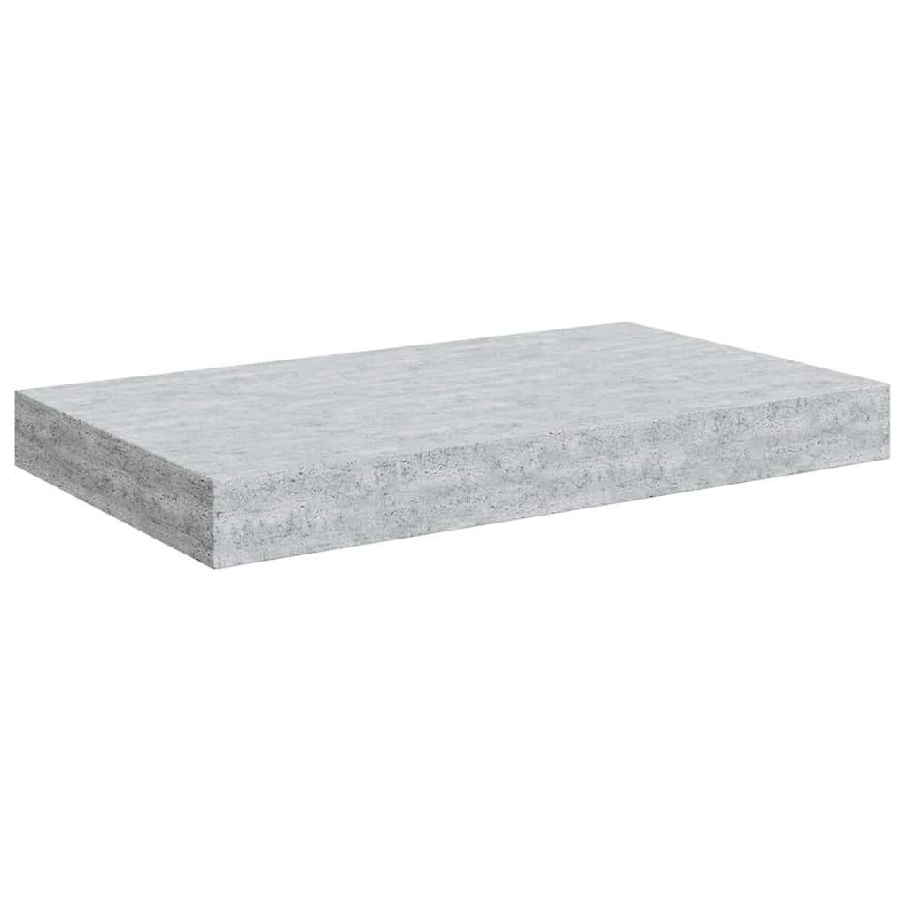 vidaXL Ράφια Τοίχου 4 τεμ. Γκρι Σκυροδέματος 40x23,5x3,8 εκ. MDF