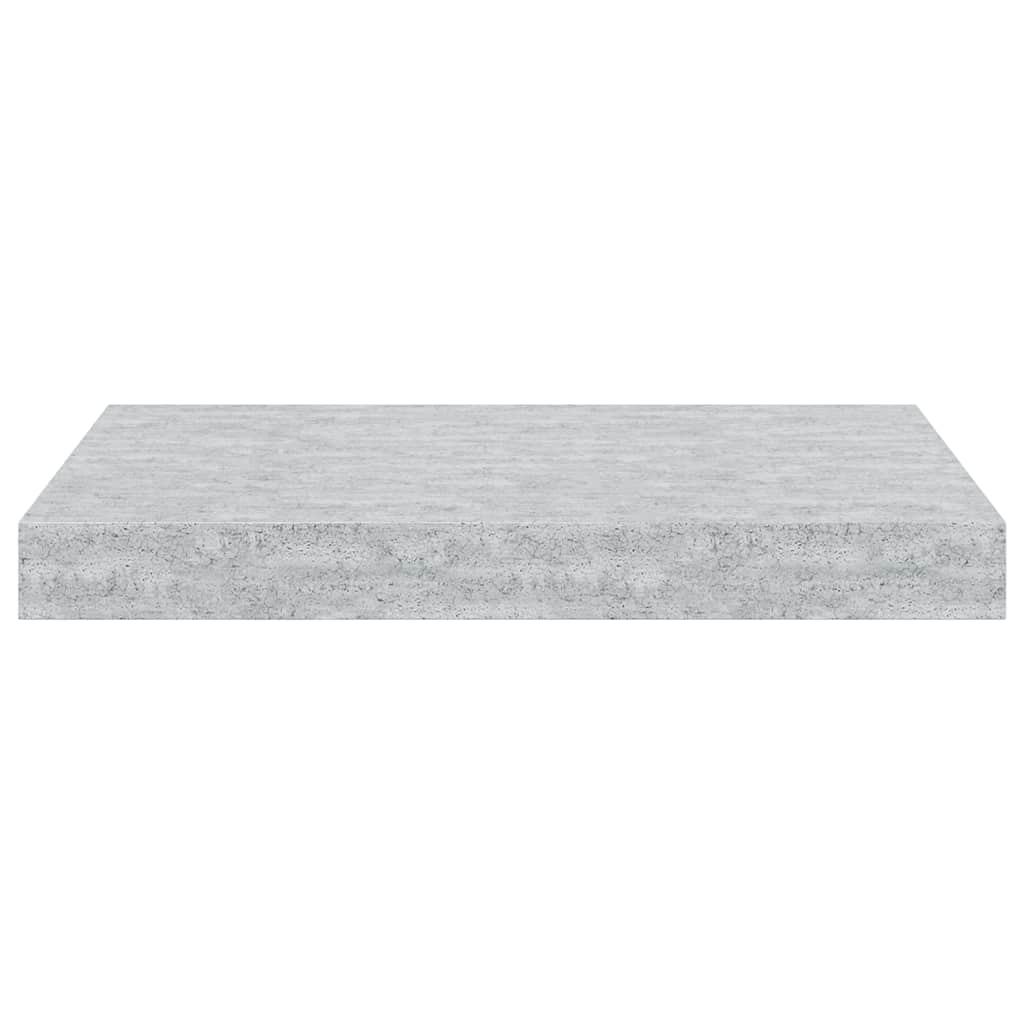vidaXL Ράφια Τοίχου 4 τεμ. Γκρι Σκυροδέματος 40x23,5x3,8 εκ. MDF