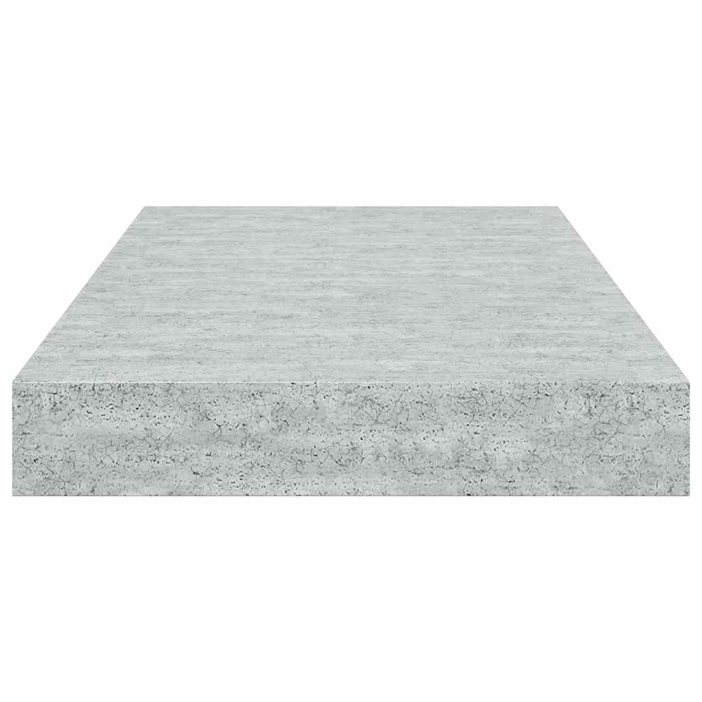 vidaXL Ράφια Τοίχου 4 τεμ. Γκρι Σκυροδέματος 40x23,5x3,8 εκ. MDF