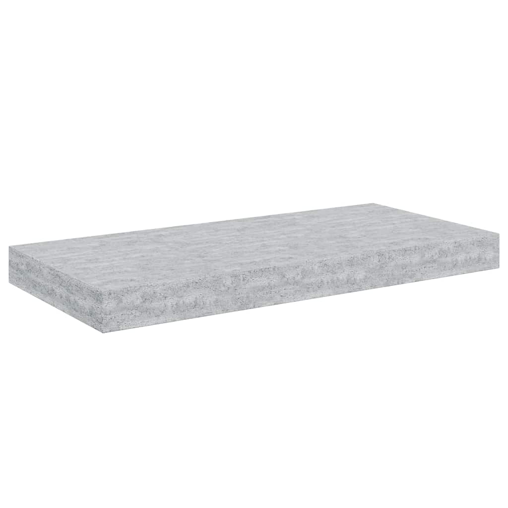 vidaXL Ράφια Τοίχου 2 τεμ. Γκρι Σκυροδέματος 50x23,5x3,8 εκ. MDF
