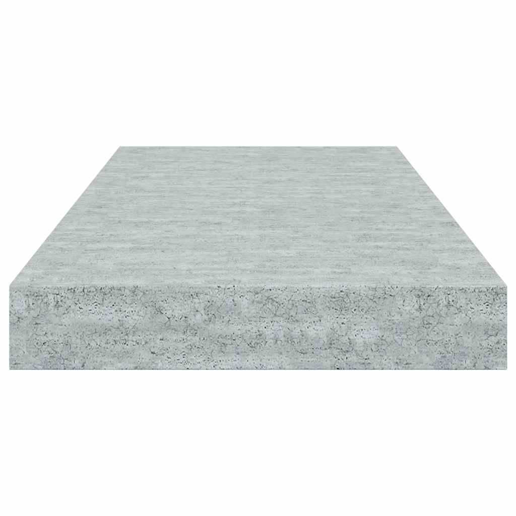 vidaXL Ράφια Τοίχου 2 τεμ. Γκρι Σκυροδέματος 50x23,5x3,8 εκ. MDF
