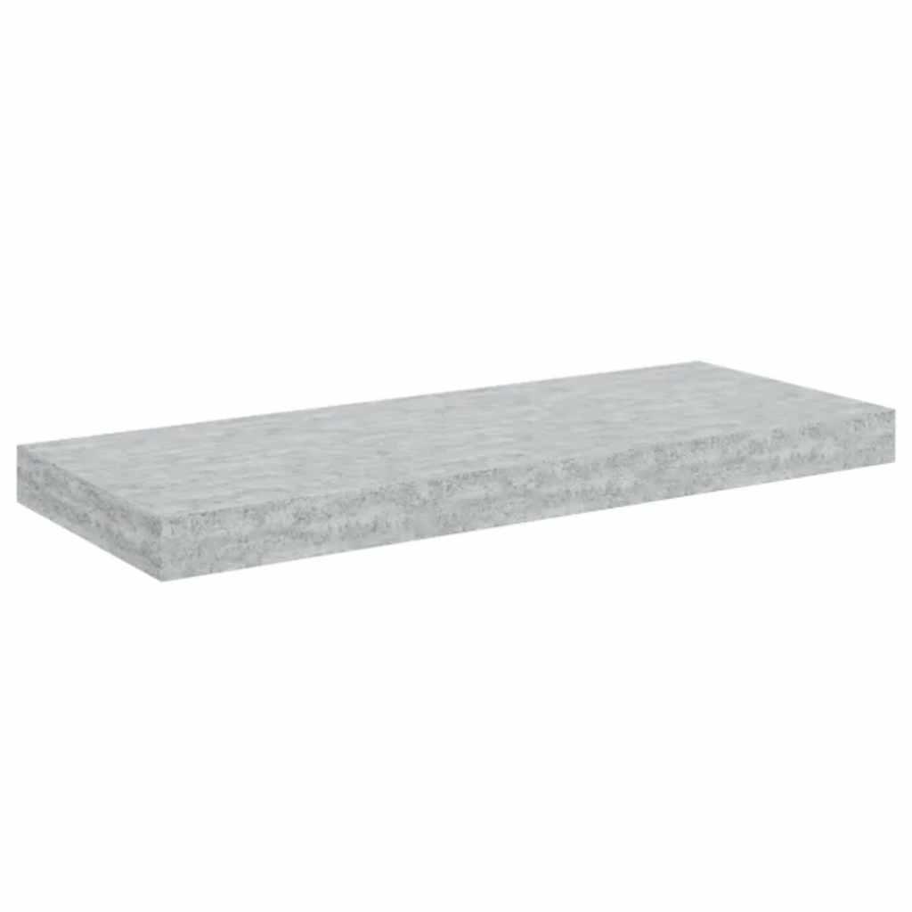 vidaXL Ράφια Τοίχου 2 τεμ. Γκρι Σκυροδέματος 60 x 23,5 x 3,8 εκ. MDF