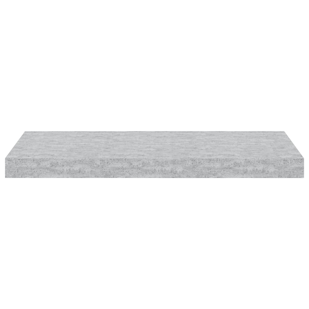 vidaXL Ράφια Τοίχου 2 τεμ. Γκρι Σκυροδέματος 60 x 23,5 x 3,8 εκ. MDF