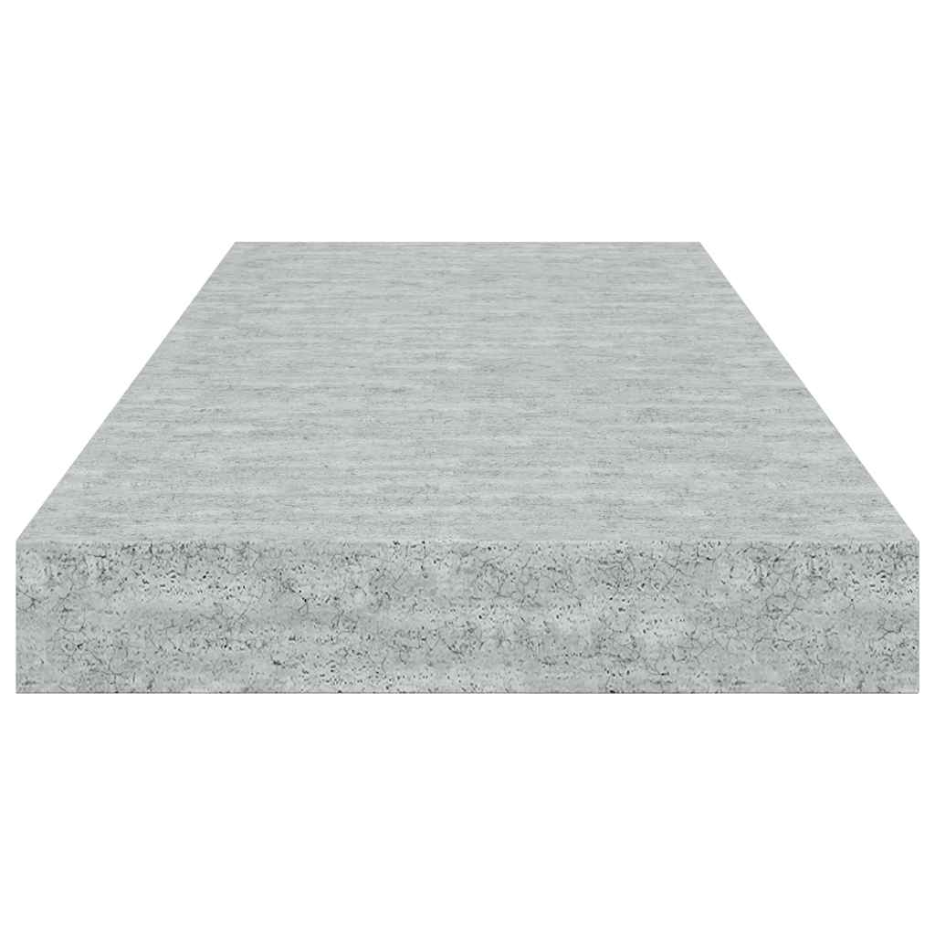 vidaXL Ράφια Τοίχου 2 τεμ. Γκρι Σκυροδέματος 60 x 23,5 x 3,8 εκ. MDF