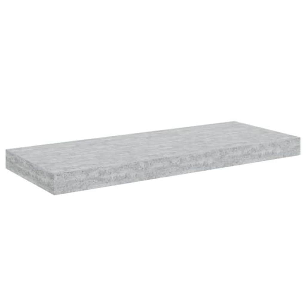 vidaXL Ράφια Τοίχου 4 τεμ. Γκρι Σκυροδέματος 60 x 23,5 x 3,8 εκ. MDF