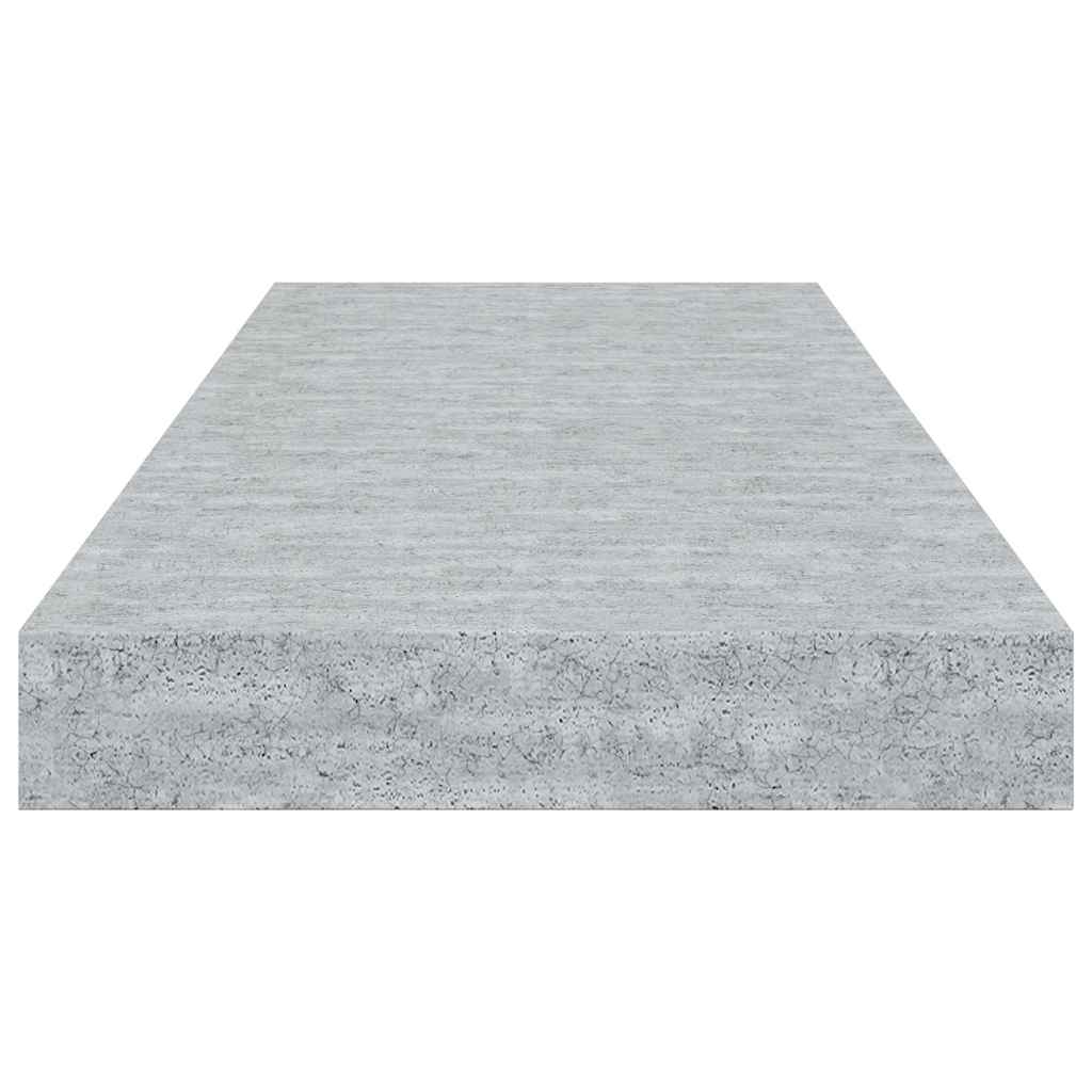 vidaXL Ράφια Τοίχου 4 τεμ. Γκρι Σκυροδέματος 60 x 23,5 x 3,8 εκ. MDF