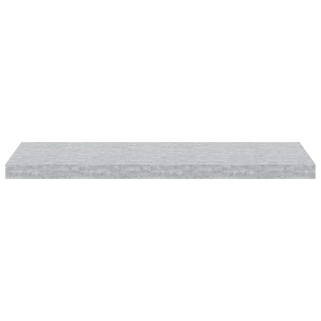 vidaXL Ράφια Τοίχου 2 τεμ. Γκρι Σκυροδέματος 80x23,5x3,8 εκ. MDF