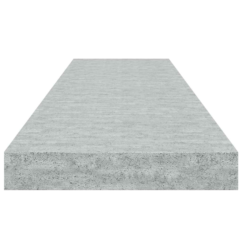 vidaXL Ράφια Τοίχου 2 τεμ. Γκρι Σκυροδέματος 90 x 23,5 x 3,8 εκ. MDF