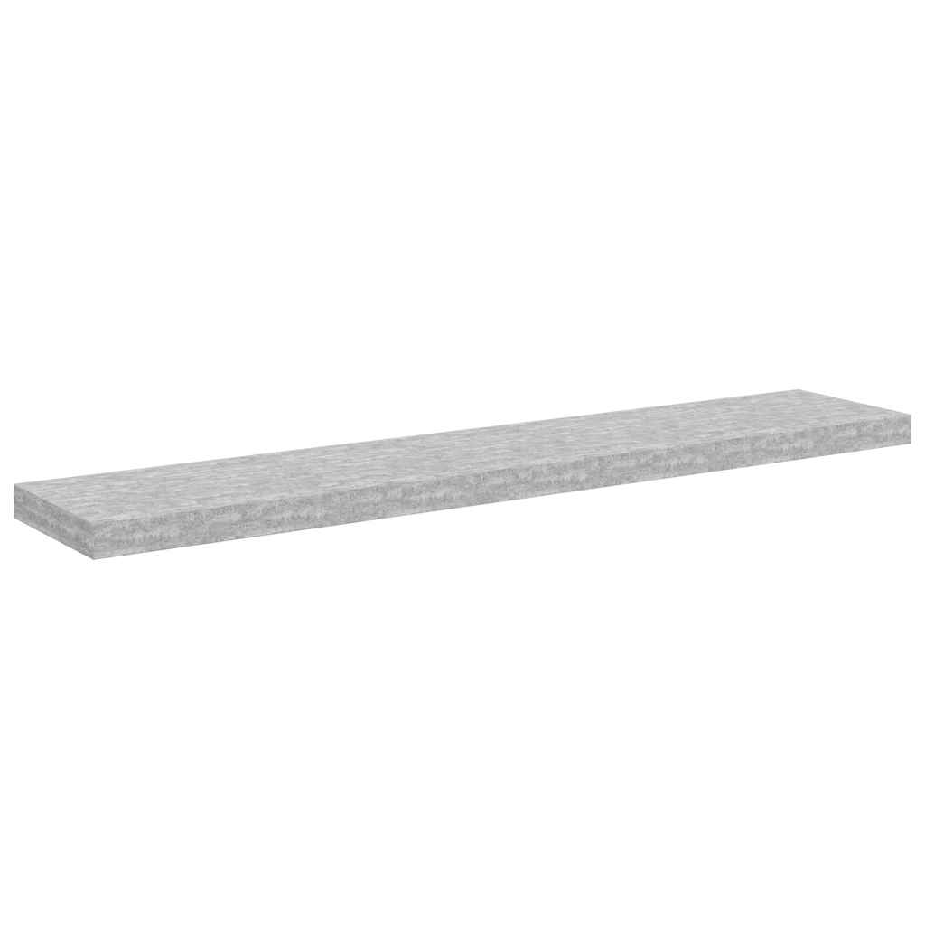 vidaXL Ράφια Τοίχου 4 τεμ. Γκρι Σκυροδέματος 120x23,5x3,8 εκ. MDF