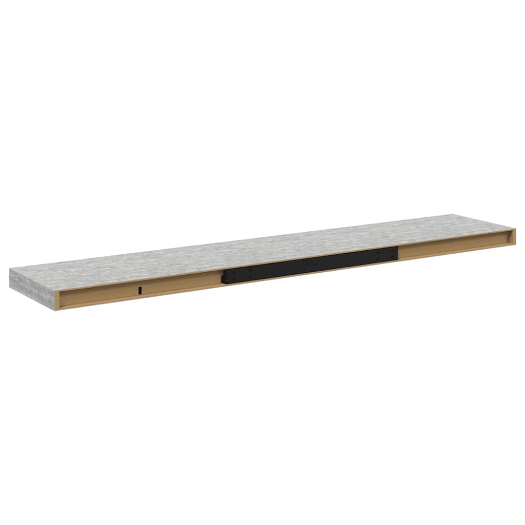 vidaXL Ράφια Τοίχου 4 τεμ. Γκρι Σκυροδέματος 120x23,5x3,8 εκ. MDF