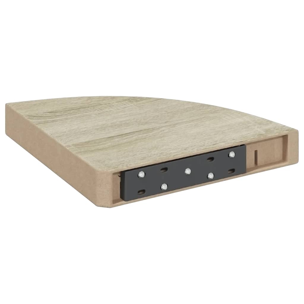 vidaXL Ράφια Τοίχου Γωνιακά 4 τεμ. Δρυς/Λευκό 25 x 25 x 3,8 εκ από MDF