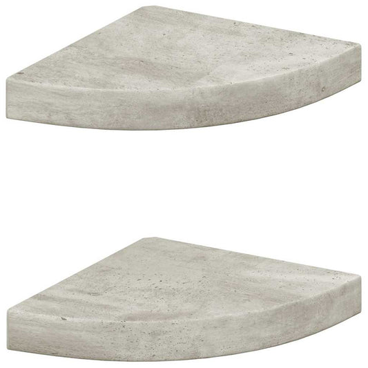 vidaXL Ράφια Τοίχου Γωνιακά 2 τεμ. Δρυς/Λευκό 25 x 25 x 3,8 εκ από MDF