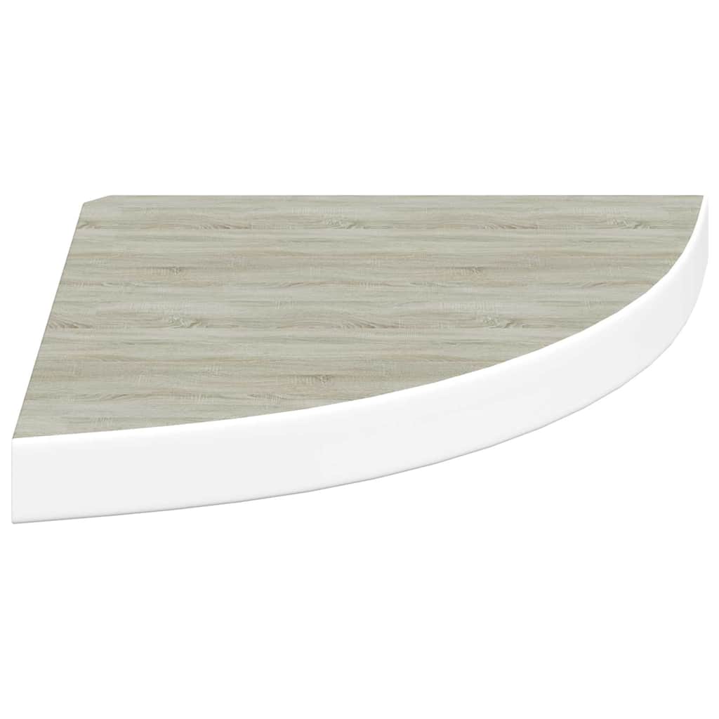 vidaXL Ράφια Τοίχου Γωνιακά 4 τεμ. Δρυς/Λευκό 35x35x3,8 εκ από MDF
