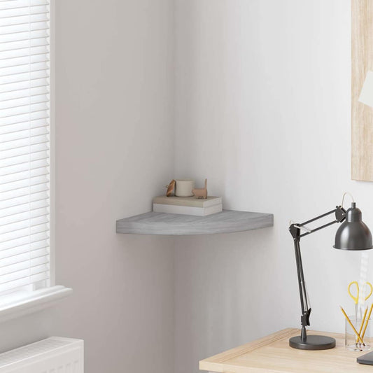 vidaXL Ράφι Τοίχου Γωνιακό Γκρι Σκυροδέματος 35x35x3,8 εκ από MDF