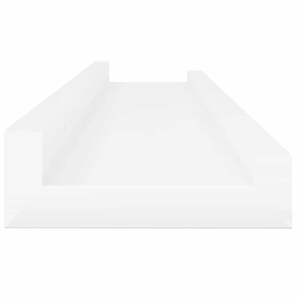 vidaXL Ράφια Τοίχου 2 τεμ. Γυαλιστερό Λευκό 60 x 9 x 3 εκ.