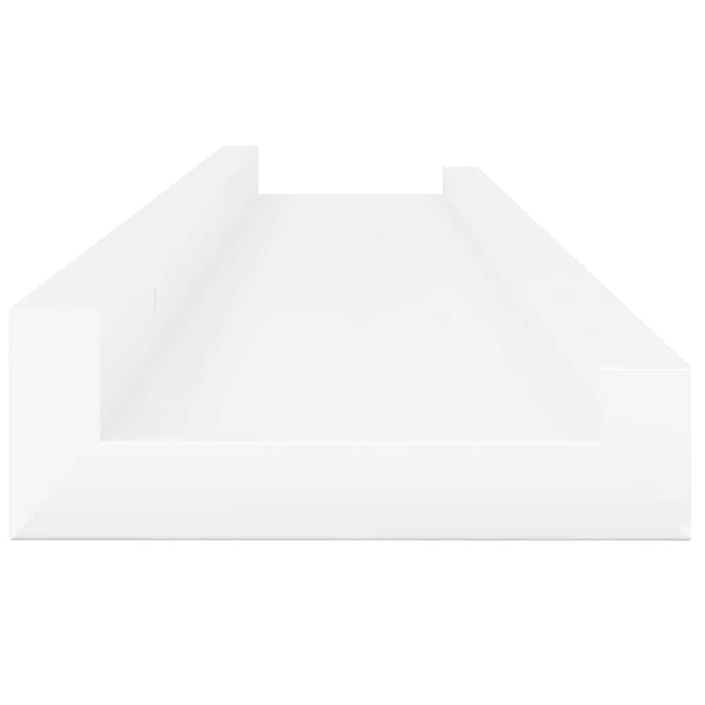 vidaXL Ράφια Τοίχου 4 τεμ. Γυαλιστερό Λευκό 60 x 9 x 3 εκ.