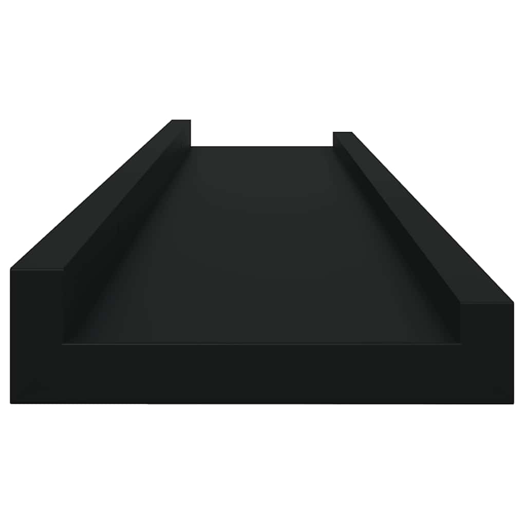vidaXL Ράφια Τοίχου 4 τεμ. Μαύρα 80 x 9 x 3 εκ.