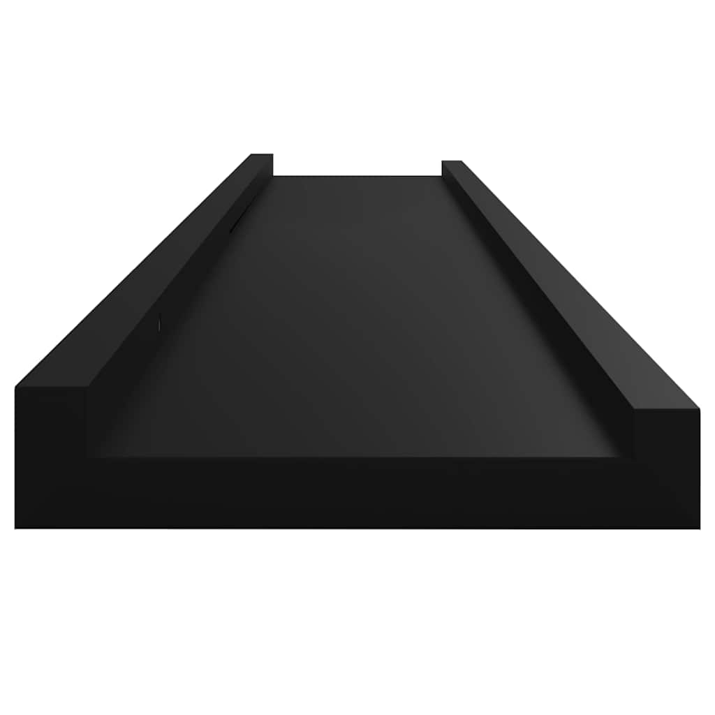 vidaXL Ράφια Τοίχου 4 τεμ. Μαύρα 100 x 9 x 3 εκ.