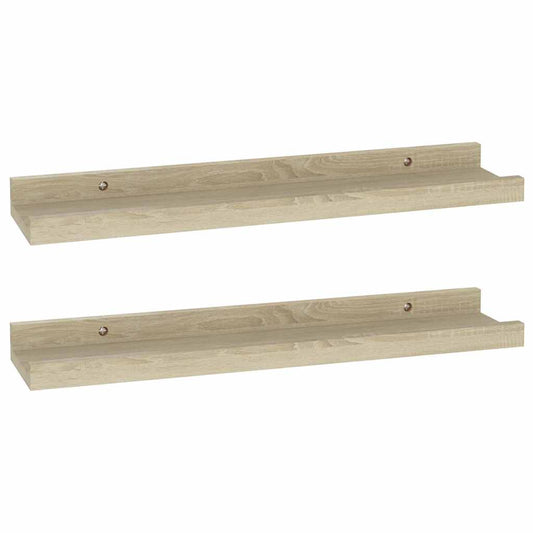 vidaXL Ράφια Τοίχου 2 τεμ. Sonoma Δρυς 40x9x3 εκ.