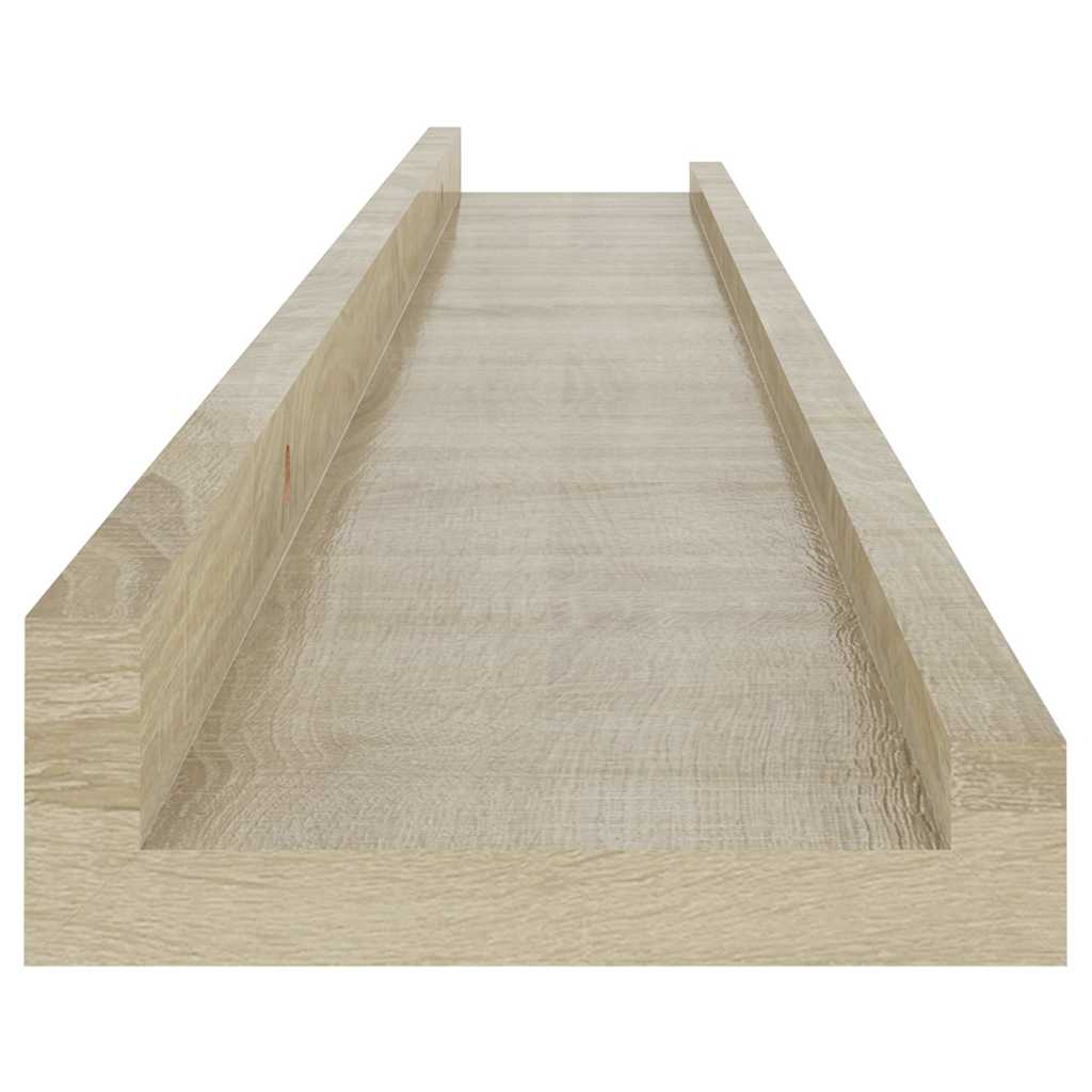 vidaXL Ράφια Τοίχου 2 τεμ. Sonoma Δρυς 80x9x3 εκ.