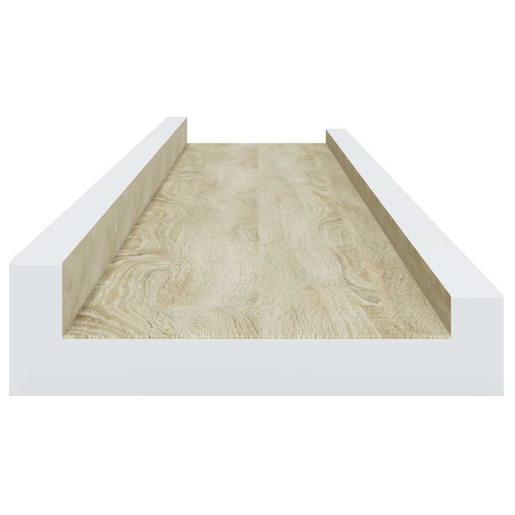 vidaXL Ράφια Τοίχου 2 τεμ. Λευκό και Sonoma Δρυς 80 x 9 x 3 εκ.