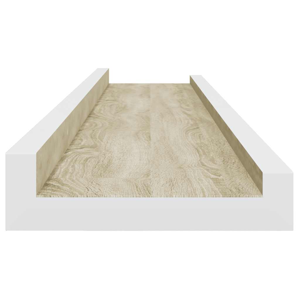 vidaXL Ράφια Τοίχου 4 τεμ. Λευκό και Sonoma Δρυς 80 x 9 x 3 εκ.